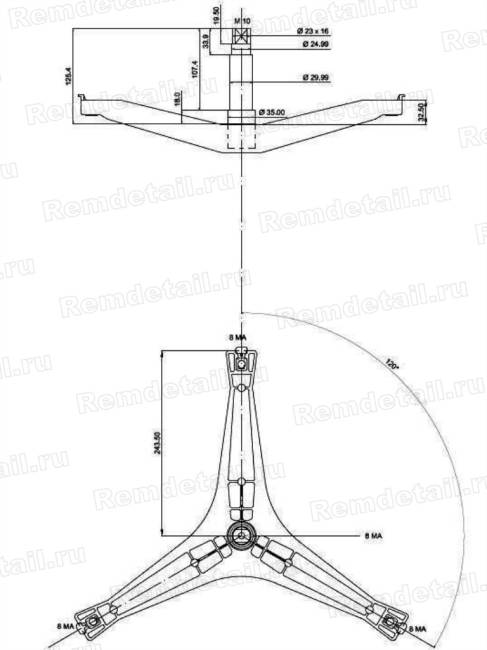 Крестовина для стиральной машины Samsung DC97-14369D Cod756